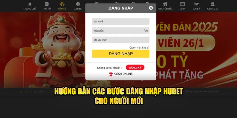 các bước đăng nhập